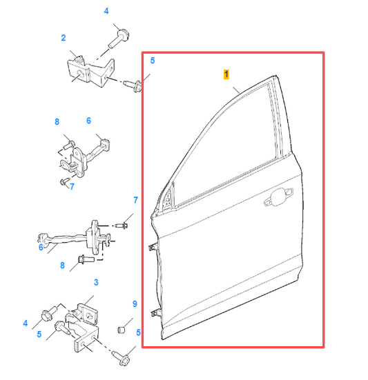 MG5 2020-2026 Front Right Door