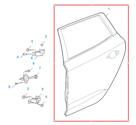 MG5 2020-2026 Rear Right Door