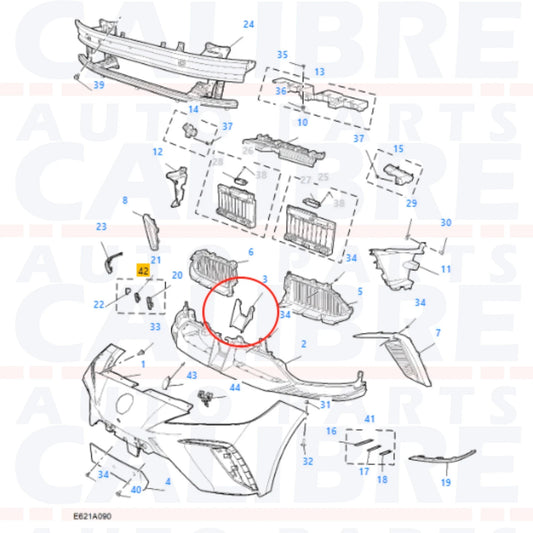 MG 4 EV SE & TROPHY 2022-2025 Front Bumper Lower Moulding Trim - 11183309