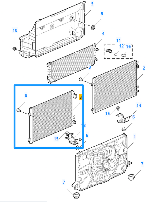 MG 4 EV SE & TROPHY A/C Air Condenser 2022-2025 - 10935406