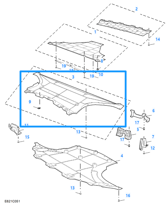 MG 4 SE & TROPHY 2022-2025 Front Middle Engine Undertray Mudguard - 11231506