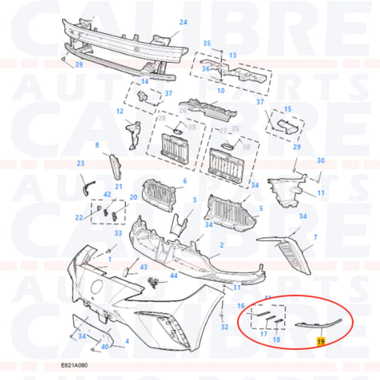 MG 4 SE & TROPHY 2022-2025 Front Bumper Lower Trim Front Left Side Trim Set