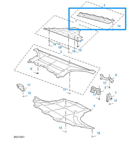 MG 4 EV SE 2022-2025 Rear Bottom Bumper Undertray Deflector Small - 11359537