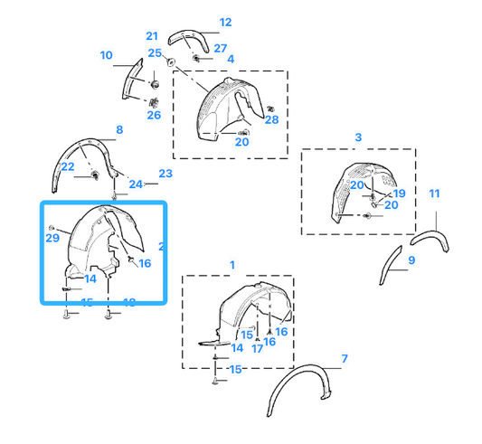 MG HS 2018-2024 Front Right Driver Side Wheel Arch Liner Splash Guard RH