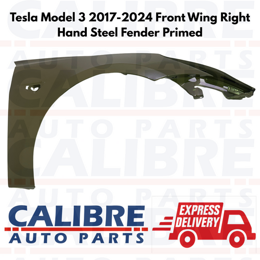 Tesla Model 3 2017-2024 Front Wing Right Hand Steel Fender Primed
