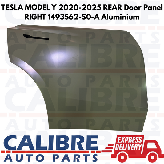 TESLA MODEL Y 2020-2025 Rear Right Driver Side Door Panel 1493562-S0-A Aluminium
