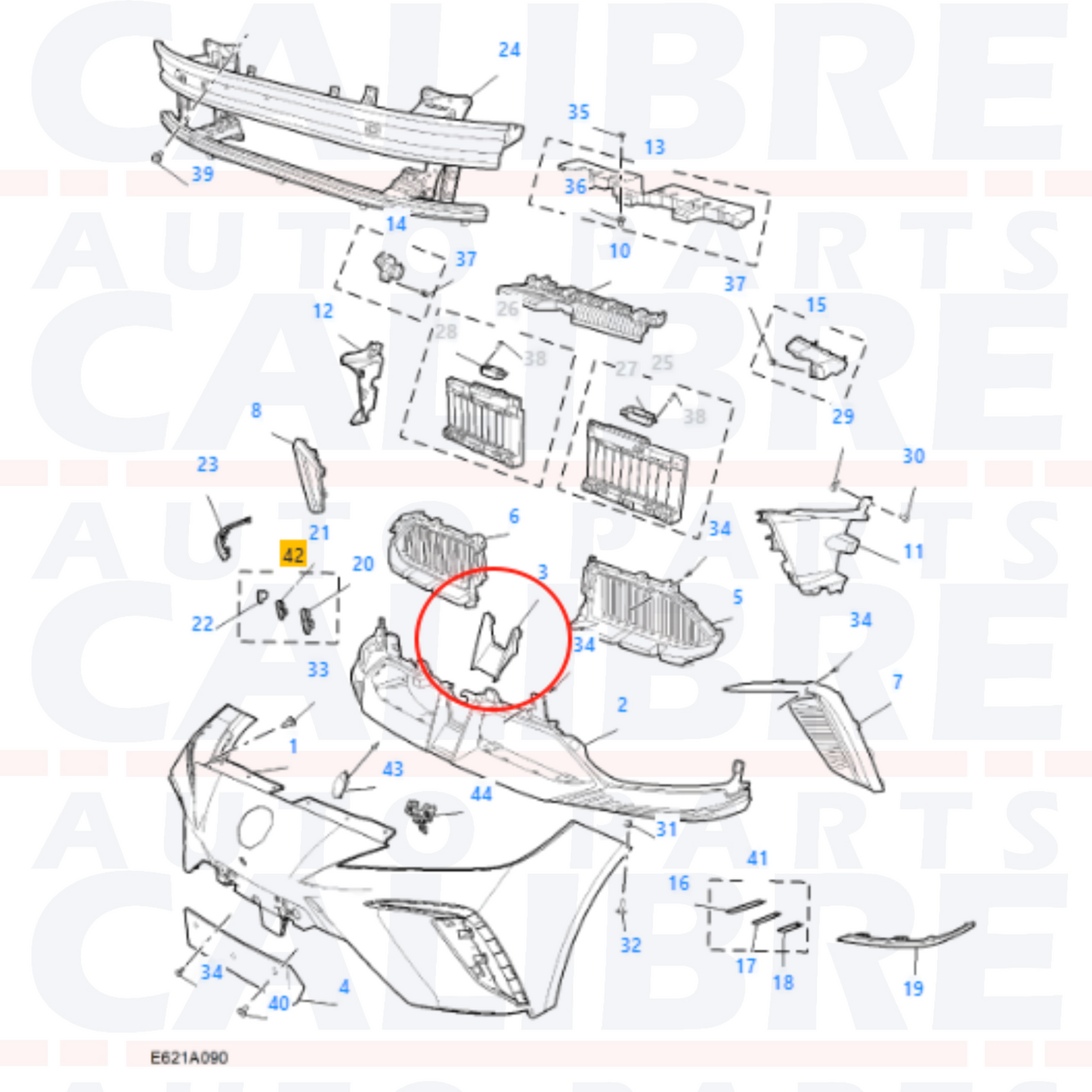 MG4 EV 2022-2025 Front Bumper Lower Molding Trim 11183309