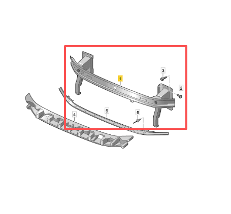 VW Taigo 2022-2026 Front Bumper Reinforcement Bar Crash Beam