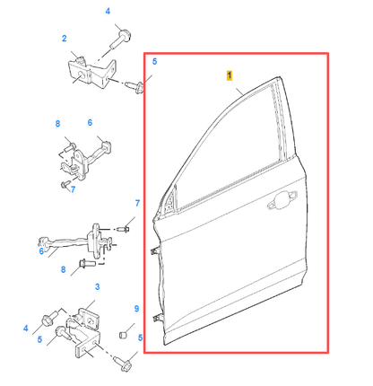 MG5 2020-2026 Front Right Door