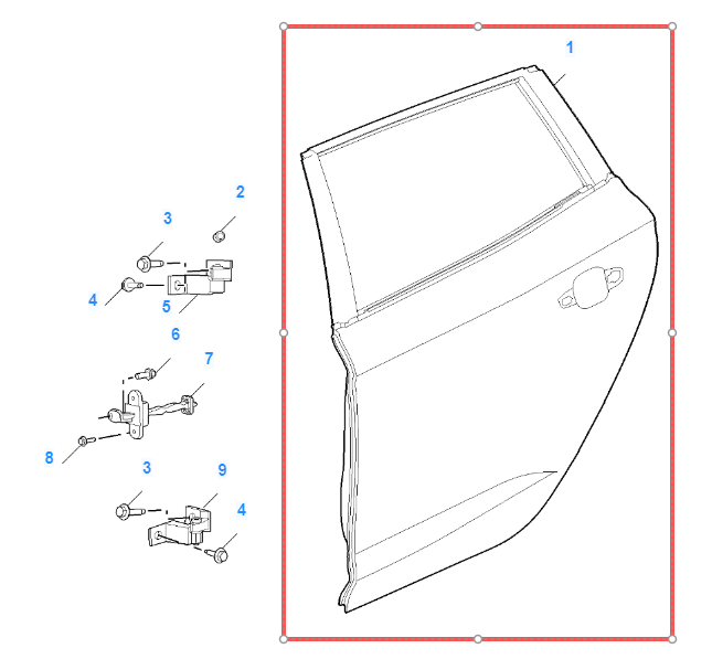 MG5 2020-2026 Rear Right Door