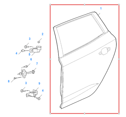 MG5 2020-2026 Rear Right Door