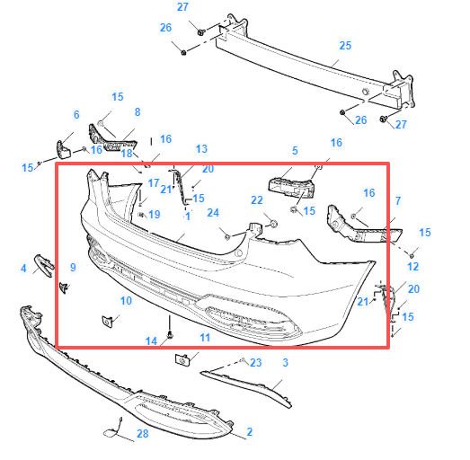 MG5 2020-2023 Rear Bumper