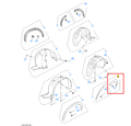 MG HS 2024-2026 Rear Left Quarter Wheel Arch Trim Moulding