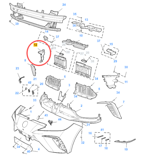 MG 4 SE 2022-2026 Front Right Air Duct Guide