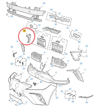 MG 4 SE 2022-2026 Front Right Air Duct Guide