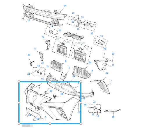 MG4 2022-2026 Front Upper Bumper