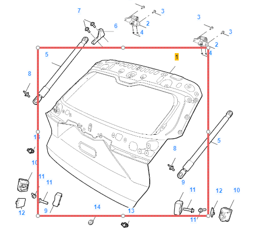 MG4 2022-2026 Boot Tailgate Boot lid Shell