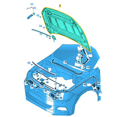 VW Polo 2017-2026 Bonnet Hood