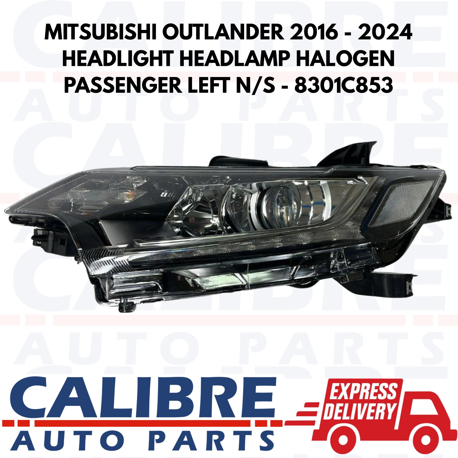 MITSUBISHI OUTLANDER 2016-2024 LEFT HALOGEN HEADLIGHT HEADLAMP N/S - 8301C853