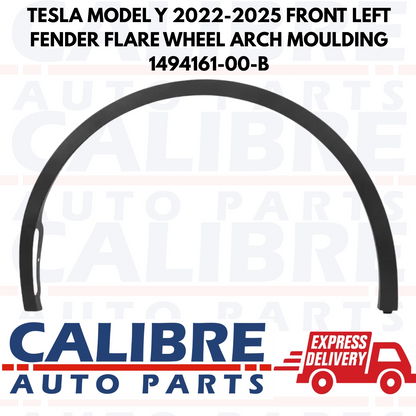 TESLA MODEL Y 2022-2025 FRONT LEFT FENDER FLARE WHEEL ARCH MOULDING 1494161-00-B