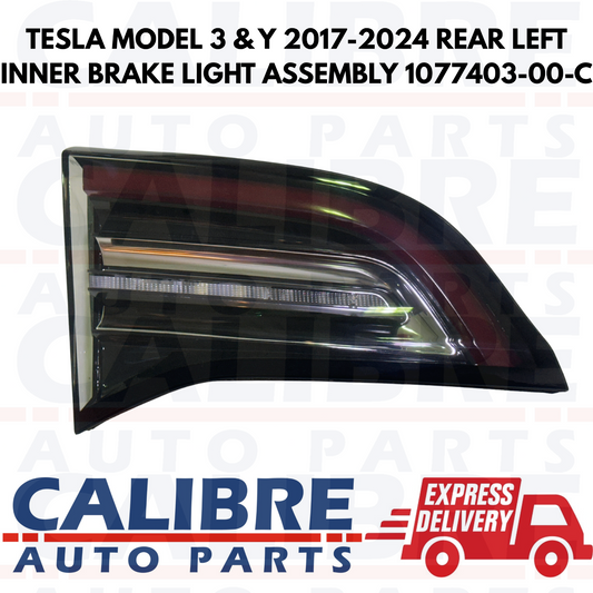 TESLA MODEL 3 & Y 2017-2024 REAR LEFT INNER BRAKE LIGHT ASSEMBLY 1077403-00-C