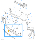 MG 4 SE & TROPHY 2022-2025 Rear Lower Bumper Skin Lower Section - 11192454