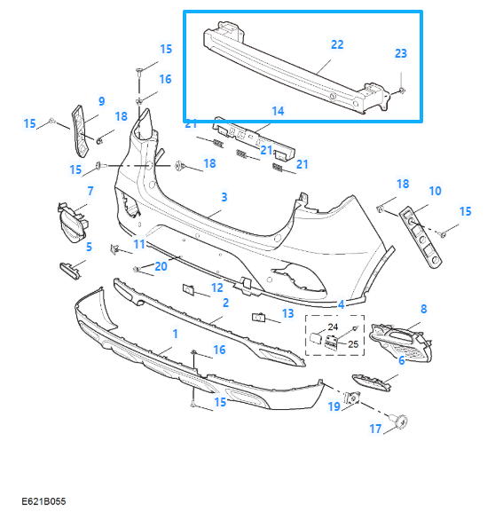 MG ZS Rear Bumper Reinforcement Beam Crash Bar