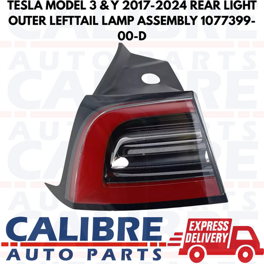 TESLA MODEL 3 & Y 2017-2024 REAR LIGHT OUTER LEFT TAIL LAMP ASSEMBLY 107739900-D