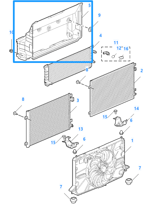 MG 4 SE & TROPHY 2022-2025 Front Panel Radiator Shroud Assembly Duct - 11004239
