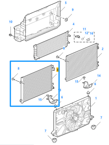 MG 4 EV SE & TROPHY A/C Air Condenser 2022-2025 - 10935406