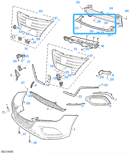 MG 5 Excite & Exclusive 2020-2025 Front Lower Reinforcement Bar Beam - 10954633