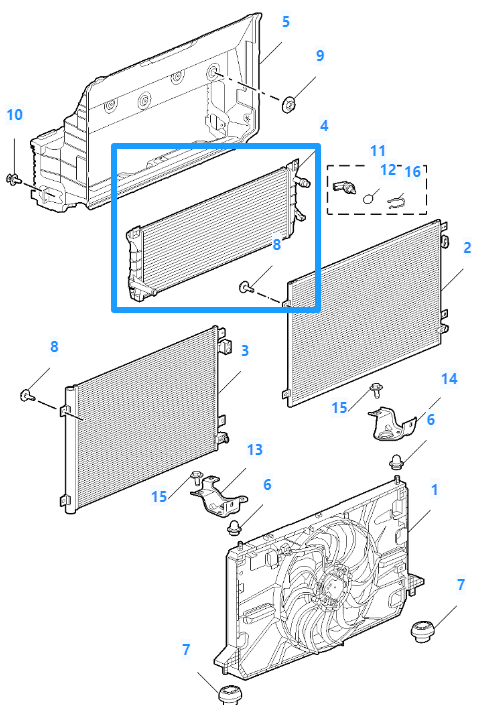 **GENUINE** MG 4 EV SE & TROPHY 2022-2025 Front Water Radiator - 10917091