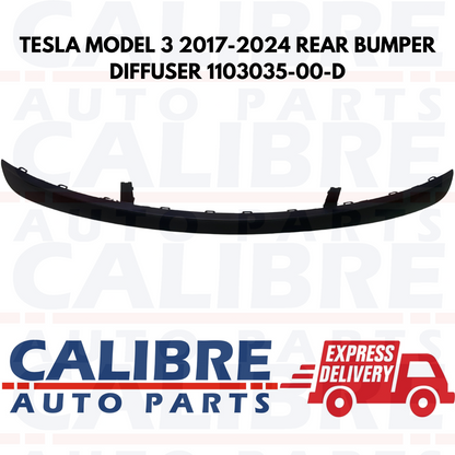 TESLA MODEL 3 2017-2024 REAR BUMPER DIFFUSER 1103035-00-D