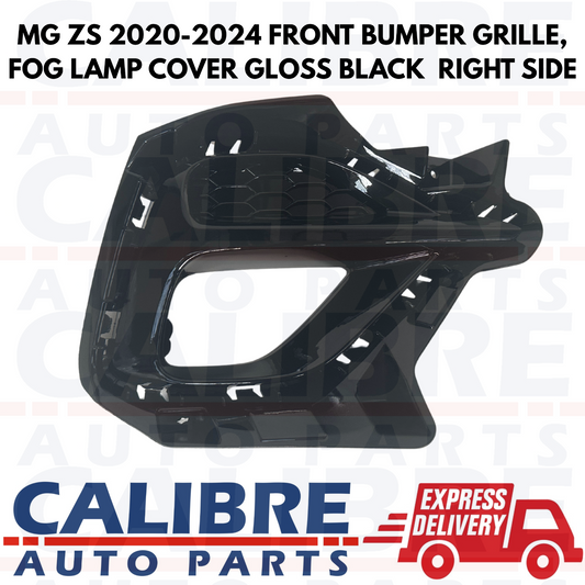 MG ZS 2020-2024 Front Bumper Gloss Black Right Driver Side Fog Lamp Cover
