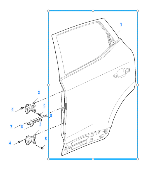 MG ZS 2017-2024 Rear Left Passenger Side Door Shell Panel N/S
