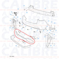 MG HS SE & TROPHY 2022-2024 Rear Bumper Middle Moulding Trim - 10876756