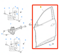 MG HS 2018-2024 Front Left Door Shell