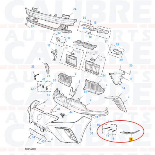 MG4 2022-2025 Front Bumper Lower Trim LEFT Side Trim Set