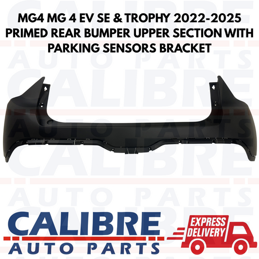 MG 4 2022-2025 Primed Rear Upper Bumper Section Skin with Parking Sensor Bracket