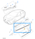 MG 4 EV SE & TROPHY 2022-2024 Side Skirting Right Driver Side - 10987443