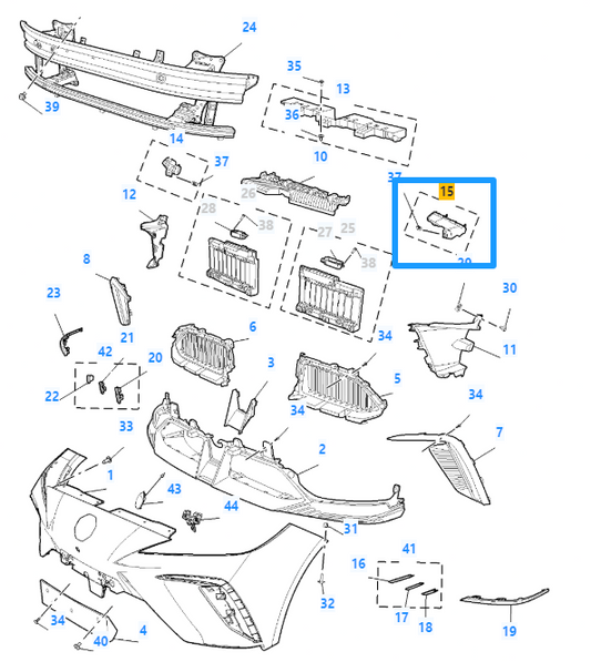 MG 4 SE & TROPHY 2022-2025 Front Right Driver Side Bumper Bracket  P11186023