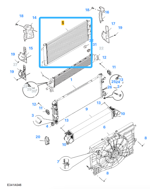 MG HS 1.5 PETROL & PHEV 2018-2024 A/C Condenser Radiator - 10108310