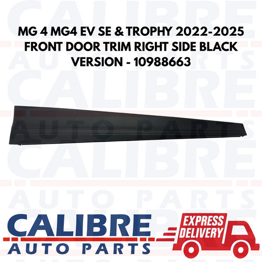 MG 4 EV 2022-2025 Black Front Right Driver Side Door Trim Panel - 10988663