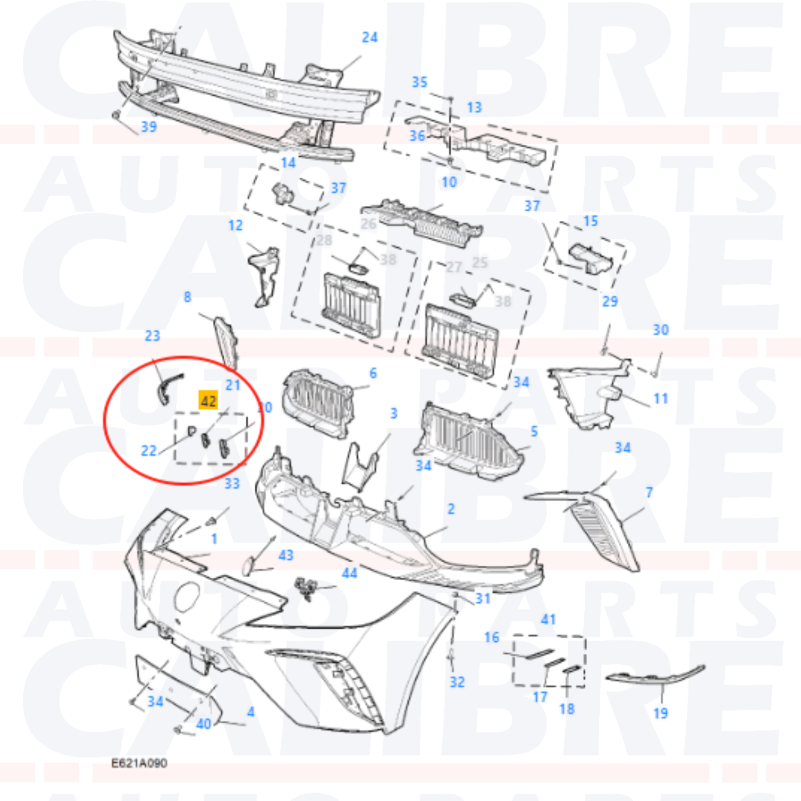 MG4 2022-2025 Front Bumper Lower Trim RIGHT Side Trim Set