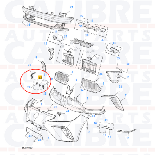 MG4 2022-2025 Front Bumper Lower Trim RIGHT Side Trim Set