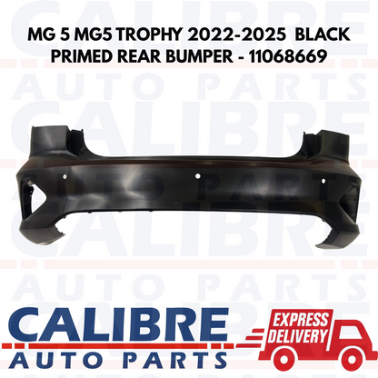MG 5 TROPHY 2022-2025 Black Primed Rear Bumper Fascia Skin - 11068669