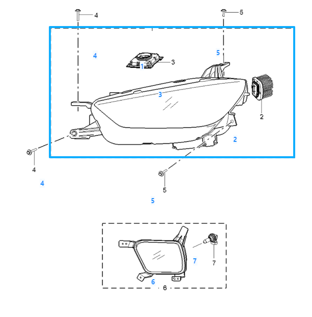 MG ZS 2019-2024 Facelift Front Left Passenger Side Headlight Headlamp LH