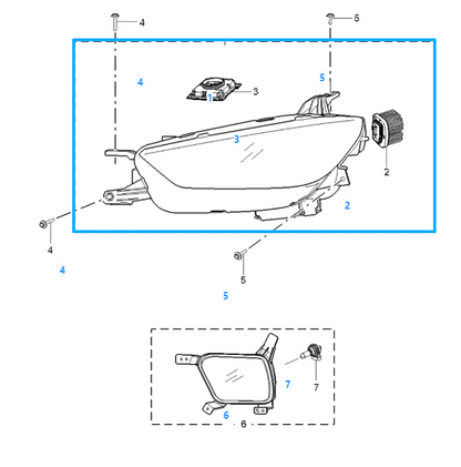 MG ZS 2019-2024 Facelift Front Left Passenger Side Headlight Headlamp LH