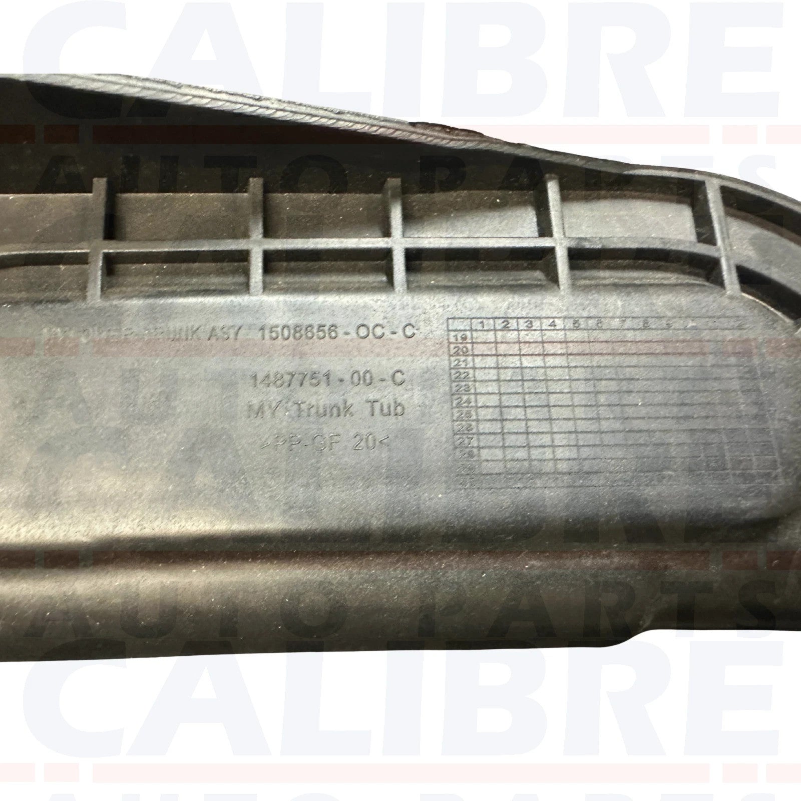 TESLA MODEL Y 2019-2024 Rear Trunk Storage Tray Tub - 1487751-00-D, 1508656-00-F