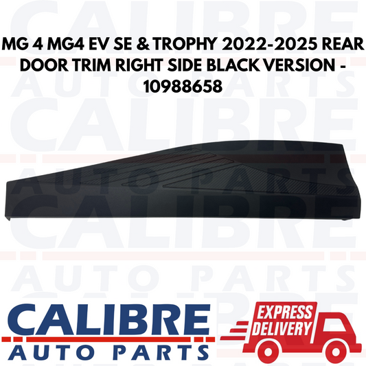 MG 4 SE & TROPHY 2022-2025 Black Rear Right Driver Side Door Trim - 10988658